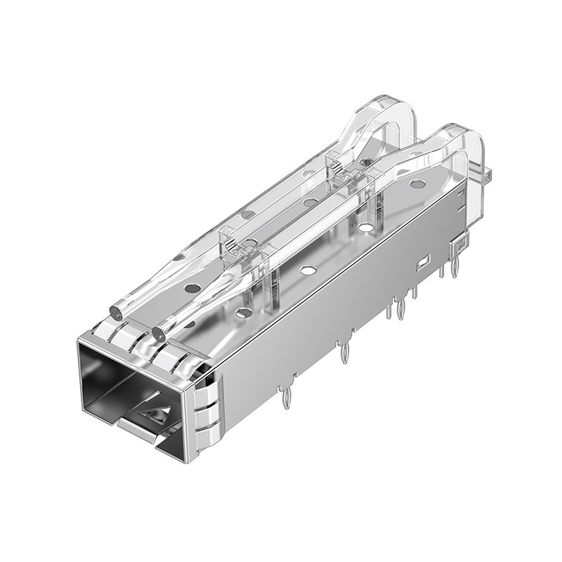 Press-fit SMT Heat Sink EMI Shield Housing Fiber Optic SFP Connector SFP Cage