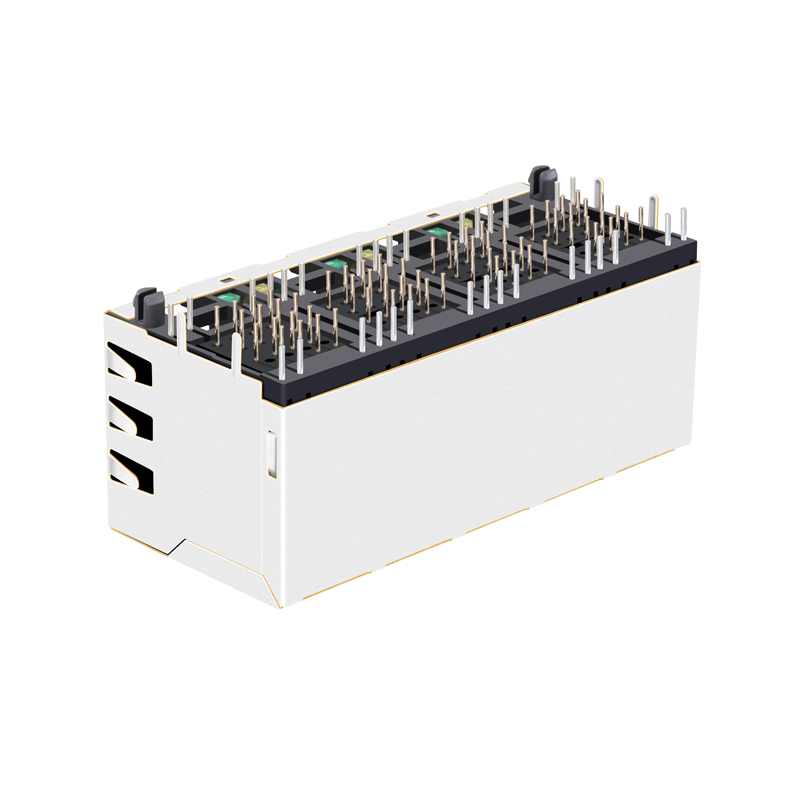 RJSNE-5381-08 RJSAE-5385-08 Without Magnetics 2x4 Port 8 Pin Ethernet RJ45 Connector