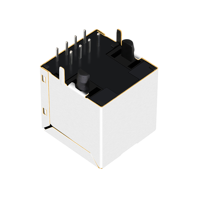 KHU1S041F3 LF 10/100 Base-t Vertical Top Entry Straight RJ45 Jack Connector Without Leds