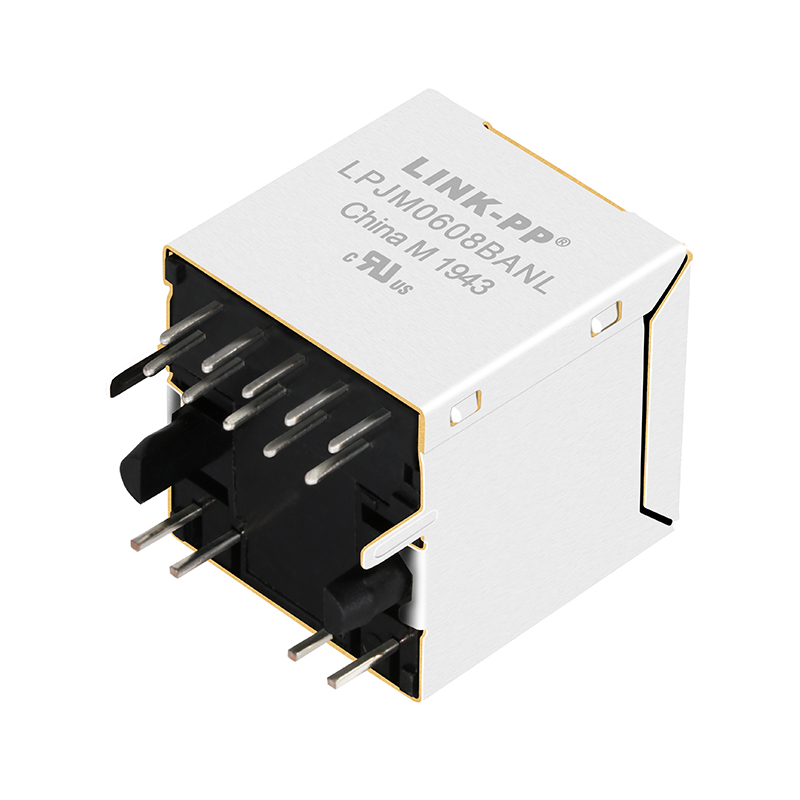 RJ-45 Network Sockets Ethernet 1 Port 2.5G Base-t Vertical RJ45 Famale Connector With Led Lights