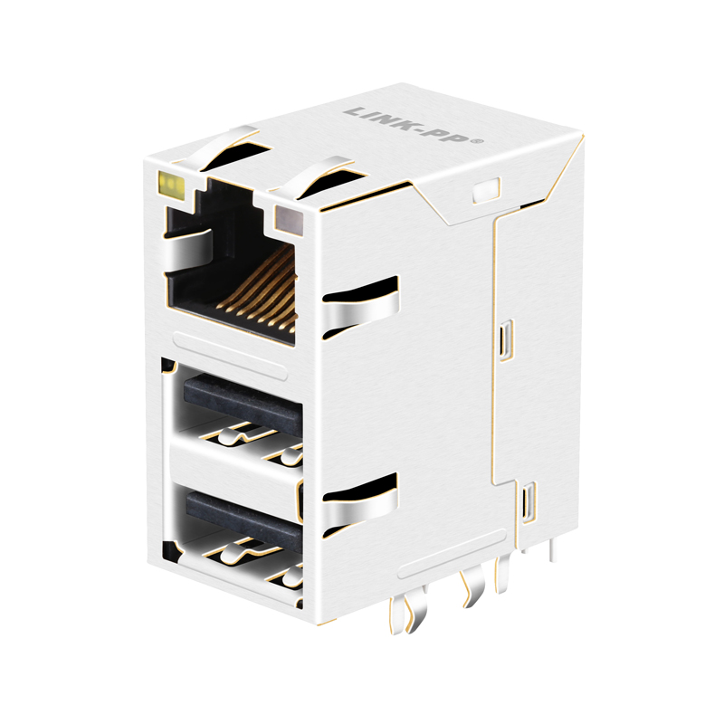 CAT6 Network Jack Stack Dual USB 3.0 RJ45 Combo Connector RJSE1Z0500-R RJSE1Z0500AR RJSE4AC0251A-R RJPE1UC0010-R