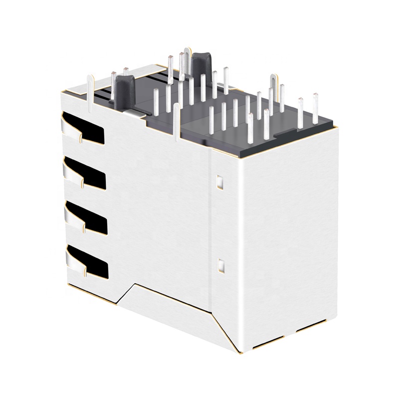 High Speed RJ45 Magnetic Connectors XRJD-S-21-8-8-4-9B1 With/Without PoE