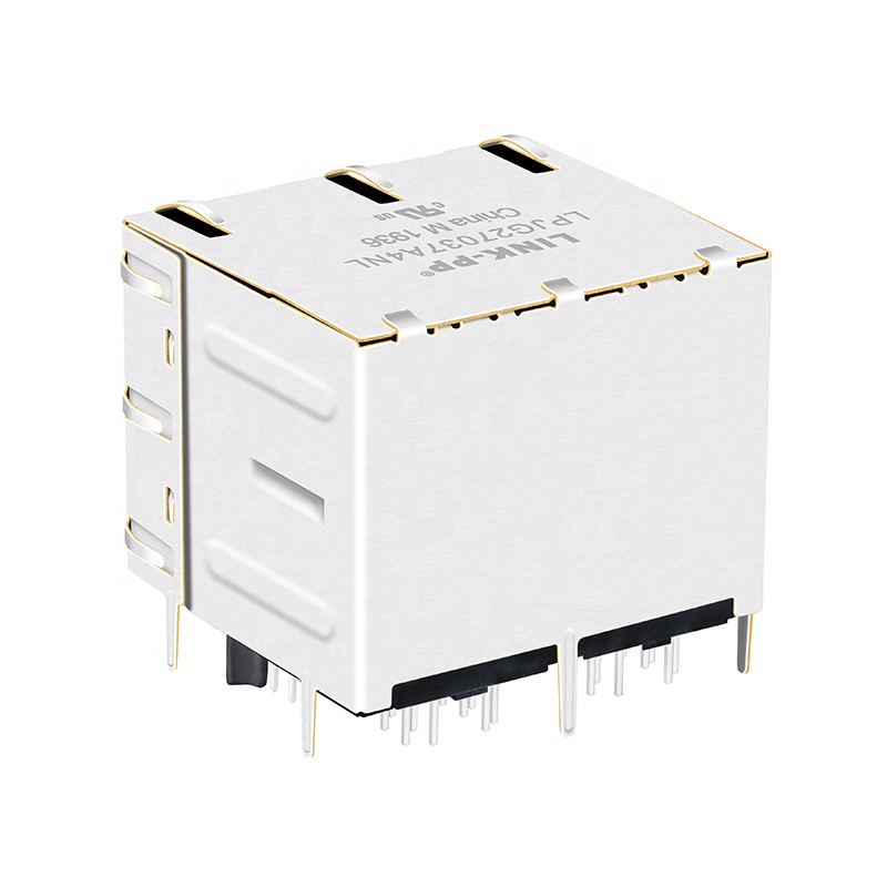 0879-2C2R-DA 0879-2C2R-54 2x2 Port 1000 Base-T with LEDs Ethernet RJ45 Modular Jack