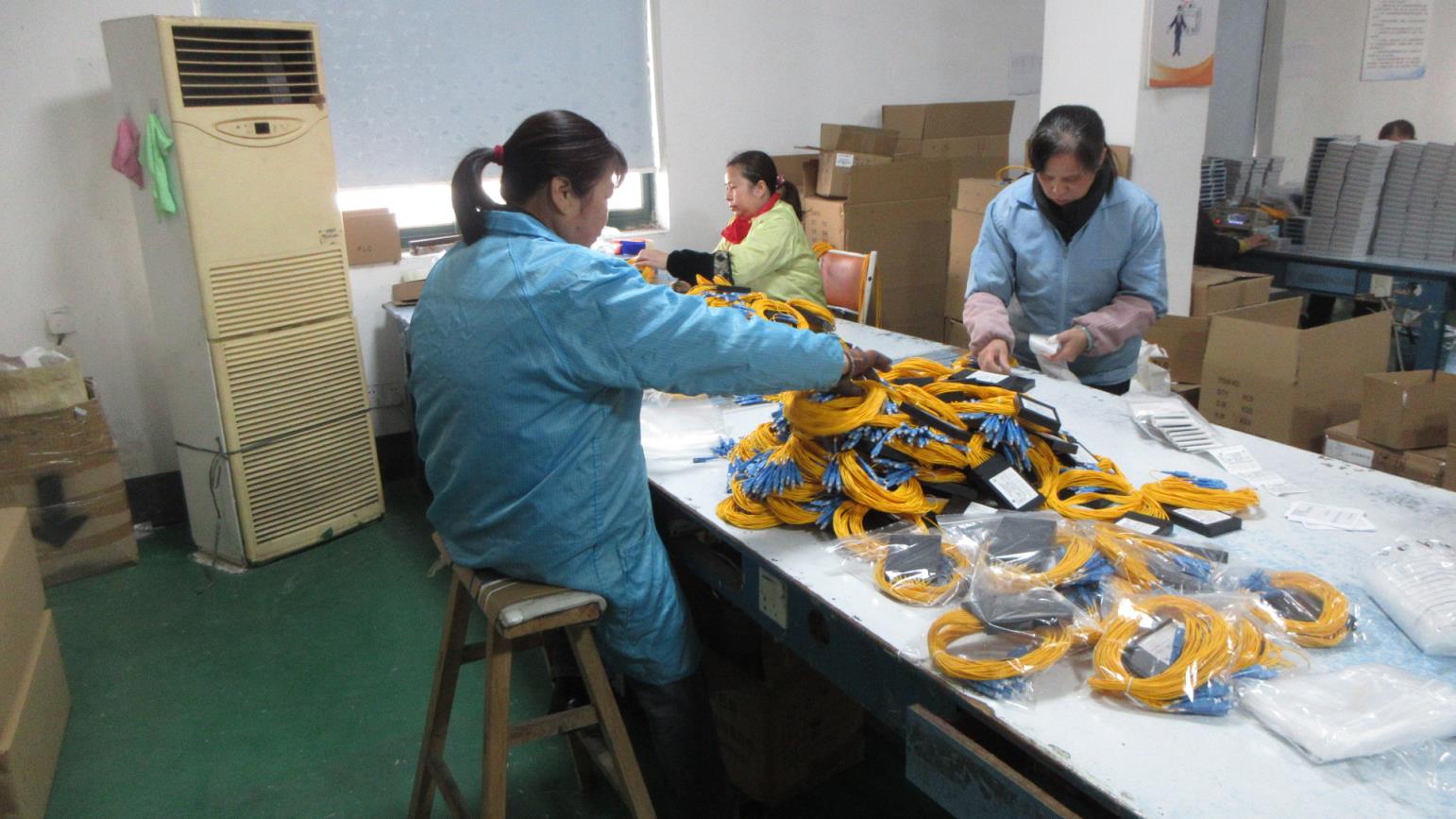 Optical transceiver packaging and labeling process at Equip-Link