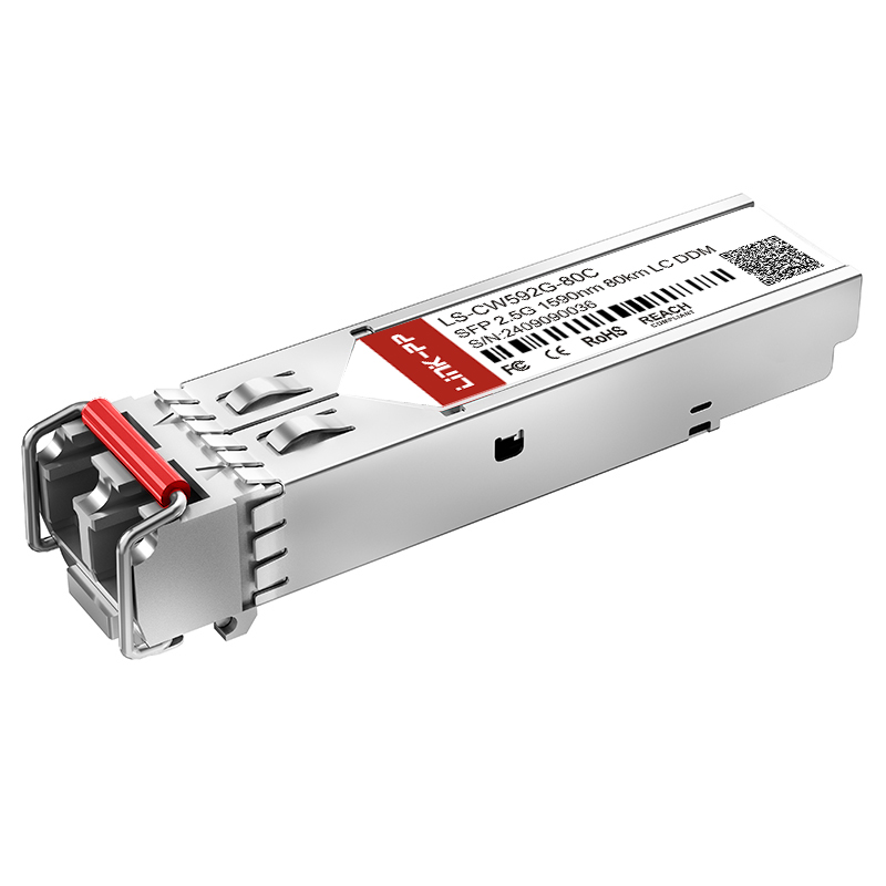 Single Mode CWDM 1270nm-1610nm 2.5G SFP Module 80km Duplex LC SMF Optical Transceiver