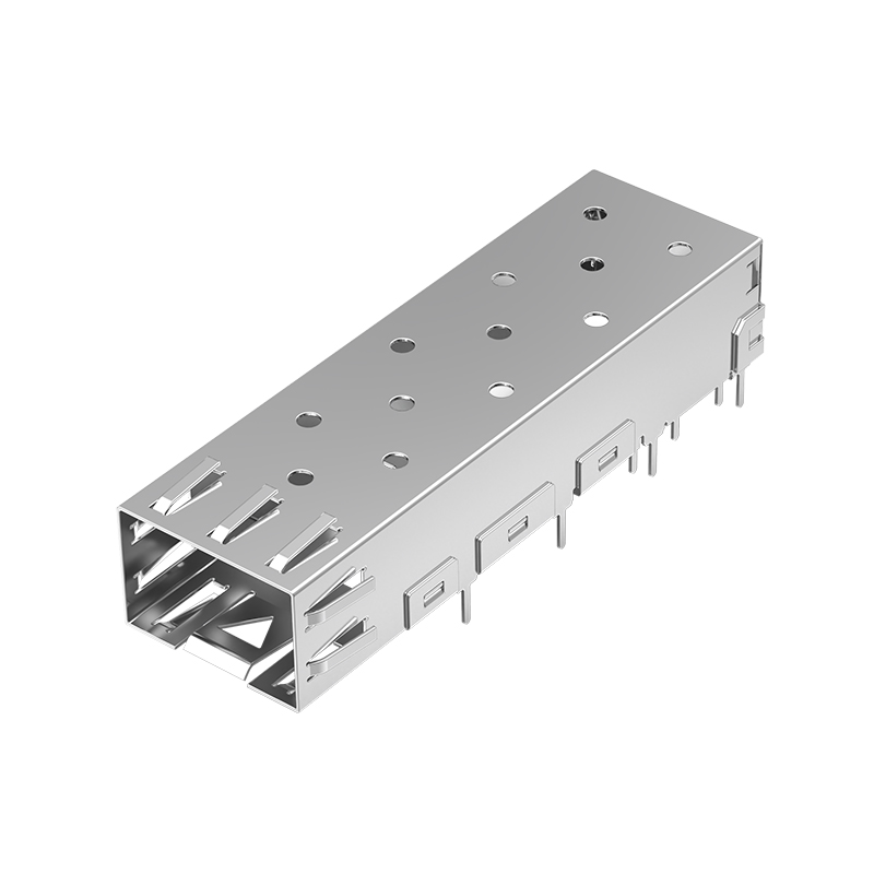 2227303-1 TE Replacement Single Port EMI Shielded THT Soldering SFP Cage Assembly