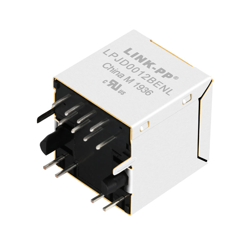10/100 Base-t Ethernet Magnetic Vertical Top Entry Female RJ45 Jack Connector With Leds