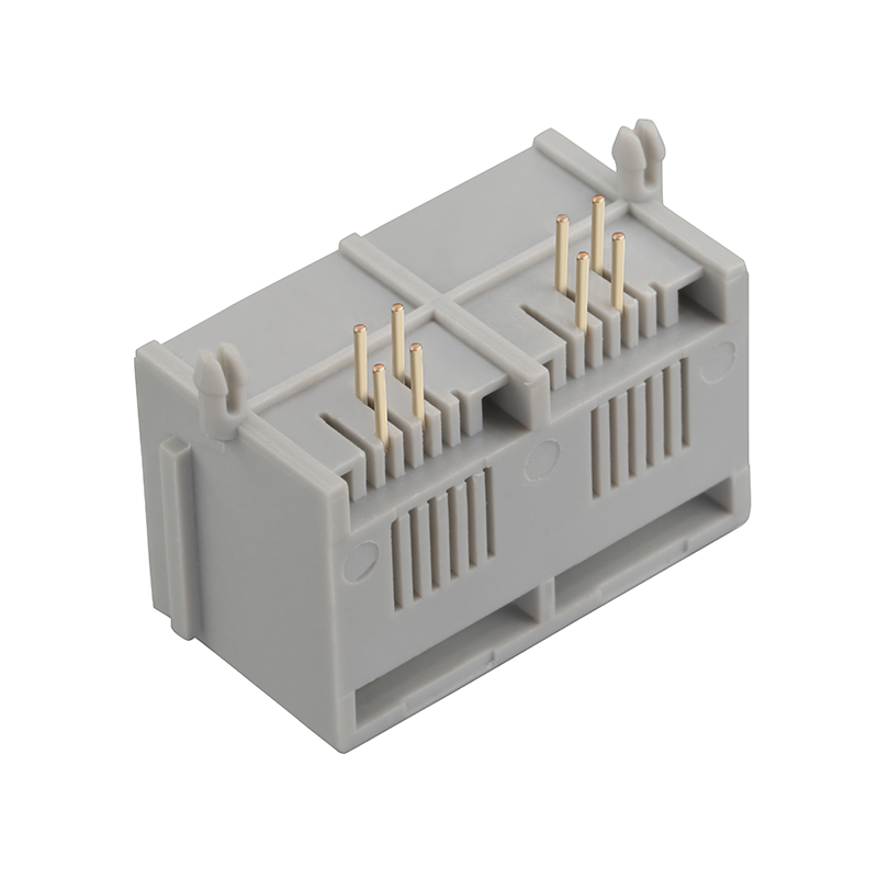 Tab Up Unshielded 1x2 Port Female Connector 6P4C RJ11 Jack