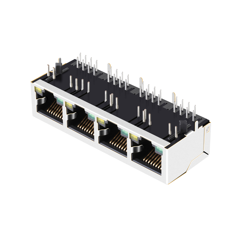 Ethernet 4port RJ45 Gige POE Transformer Modules 0826-1X1T-47 SI-60202-F SI-10022 1840552-6