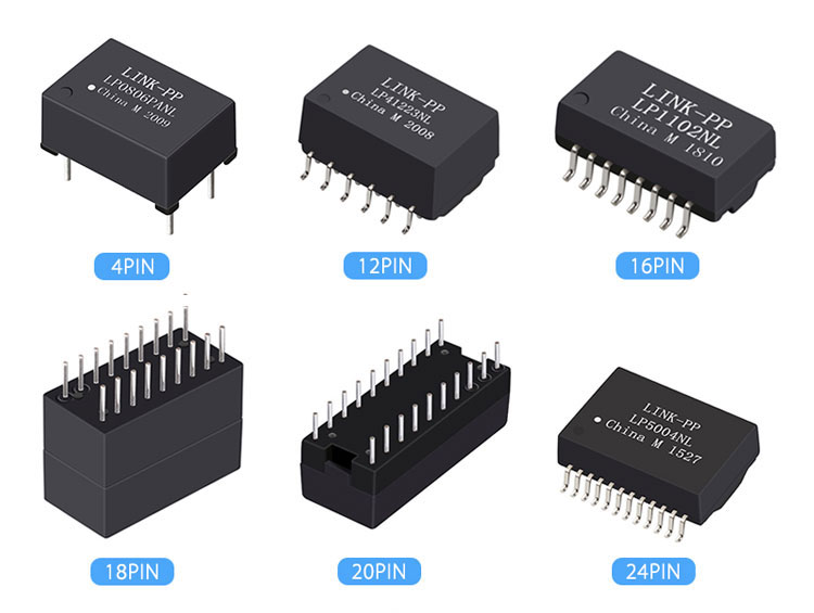 100 Base-T Single Port Through Hole  Magnetics Transformer BD16A01