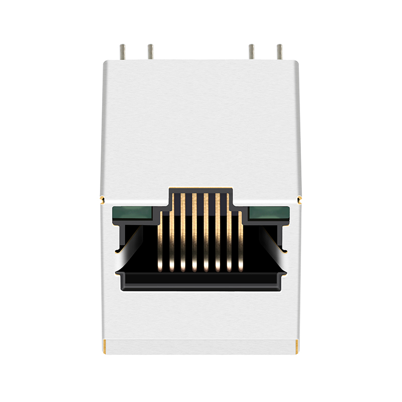 1840419-1 Vertical Top Entry Straight 10/100 Base-t Ethernet Magnetic Female RJ45 Connector With Leds