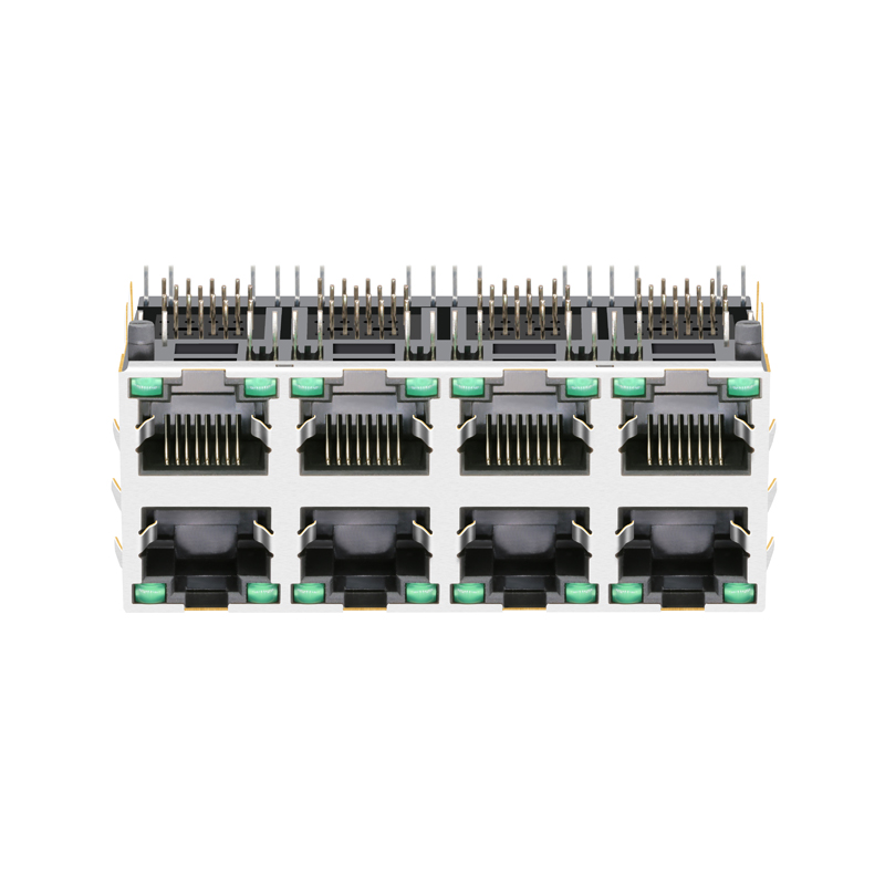 RJSAE-5385-08 withoout Transformer Shielded 2X4 Port RJ45 Modular Jack