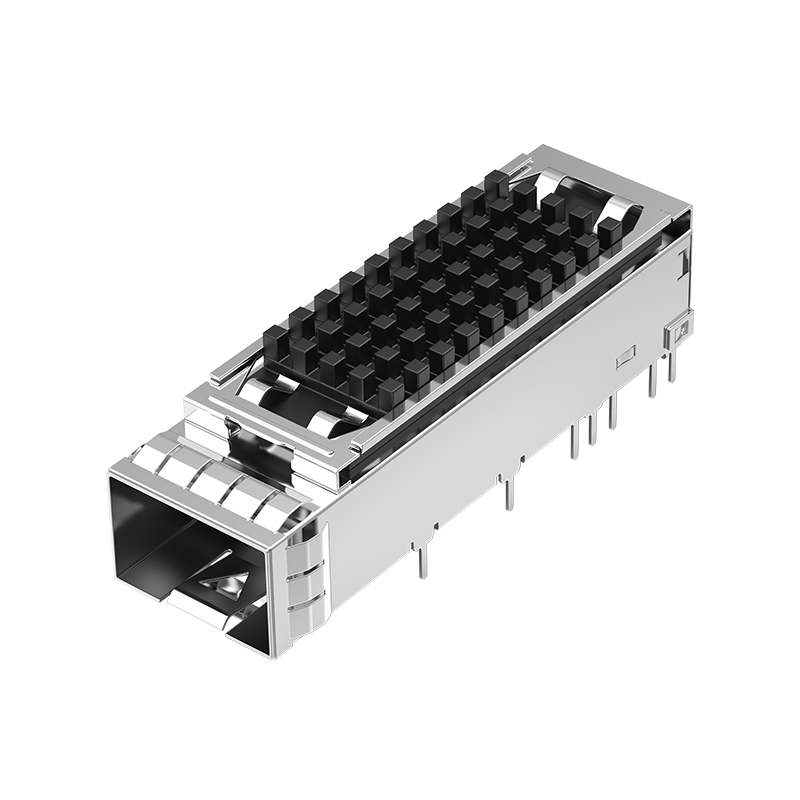 Press-fit SMT Heat Sink EMI Shield Housing Fiber Optic SFP Connector SFP Cage