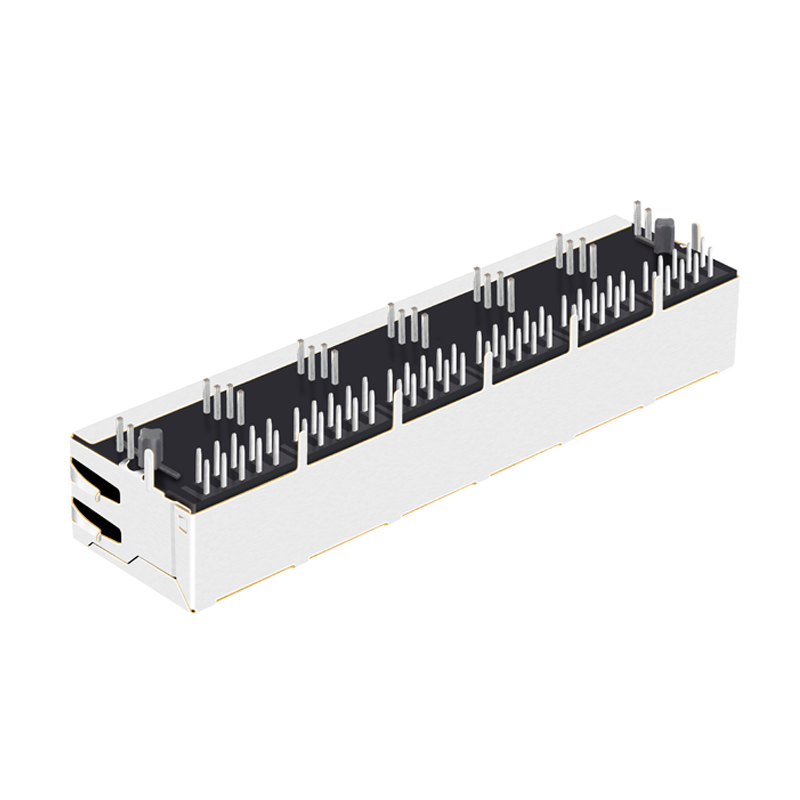 JG0-0070NL PCB Mount 1000 Base-T 10 Pin 1x6 Port Shielded Connectors Ethernet RJ45 Magjack