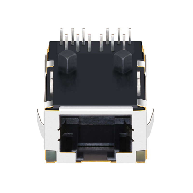 L829-1G1T-43 Tab up 10/100/1000 Base-t Magnetic Ethernet Low Profile RJ45 Jack Connector With Leds