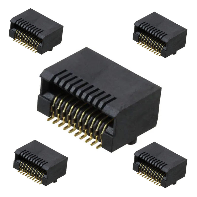 E81M0-002-02-LT Gold Pleating 30u" 1x1 Port 5GB/S SMT SFP Connector Without Led