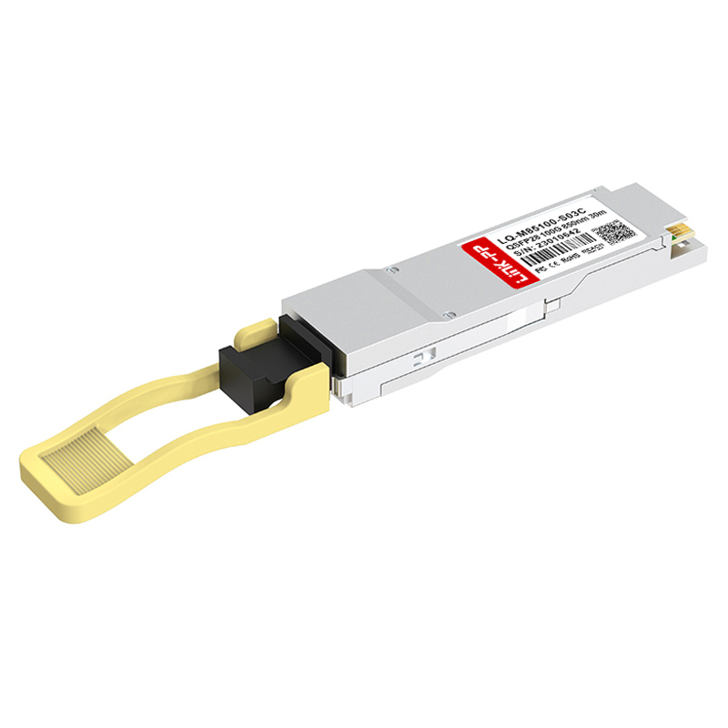 100GBASE-SL4 Multimode 100G QSFP28 850nm 30m MPO-12 MMF Optical Transceiver Module
