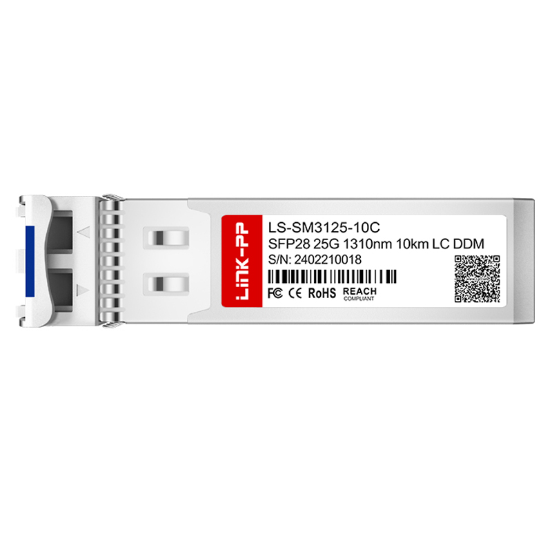 Single Mode 1310nm 25G SFP28 LR 10km Duplex LC SMF Optical Transceiver Module
