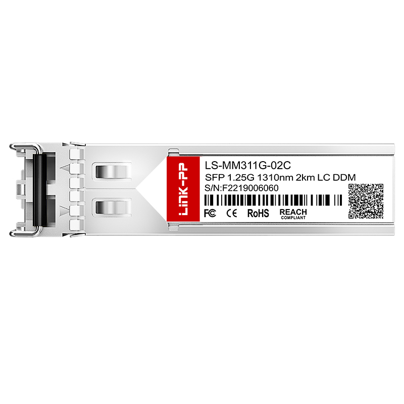 1000BASE-T SFP 1310nm 2km Duplex LC MMF Optical Fiber Transceiver Module