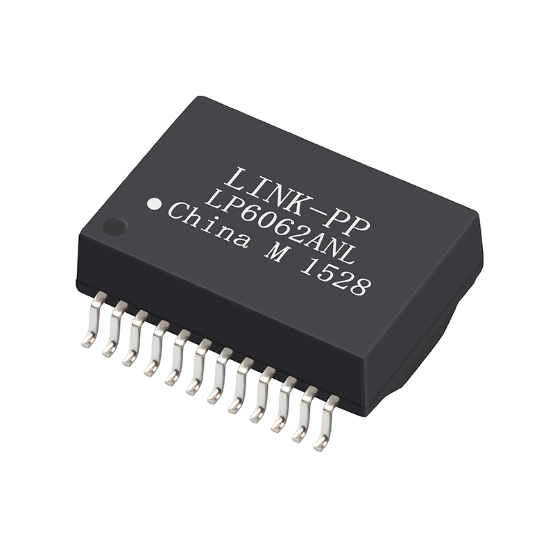 Huge Stocks 1000 Base-T 24 Pin Single Port SMD PoE+ Lan Magnetic Transformer H6062NL