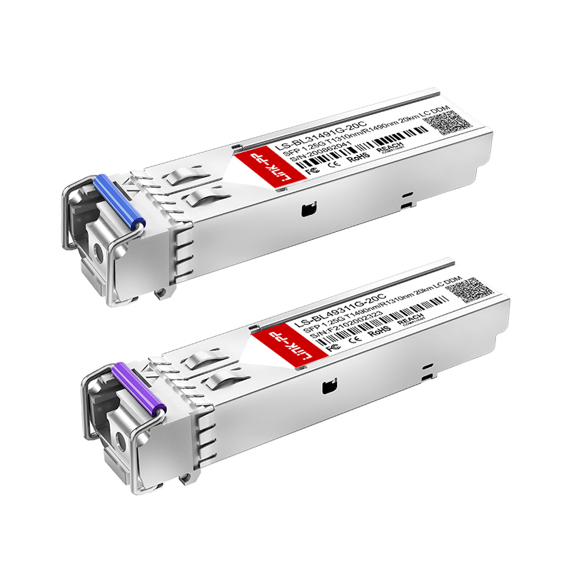 Simplex LC 1310nm/1490nm Single Mode 1G BiDi SFP 20km SMF Bidirectional Optical Transceiver Module