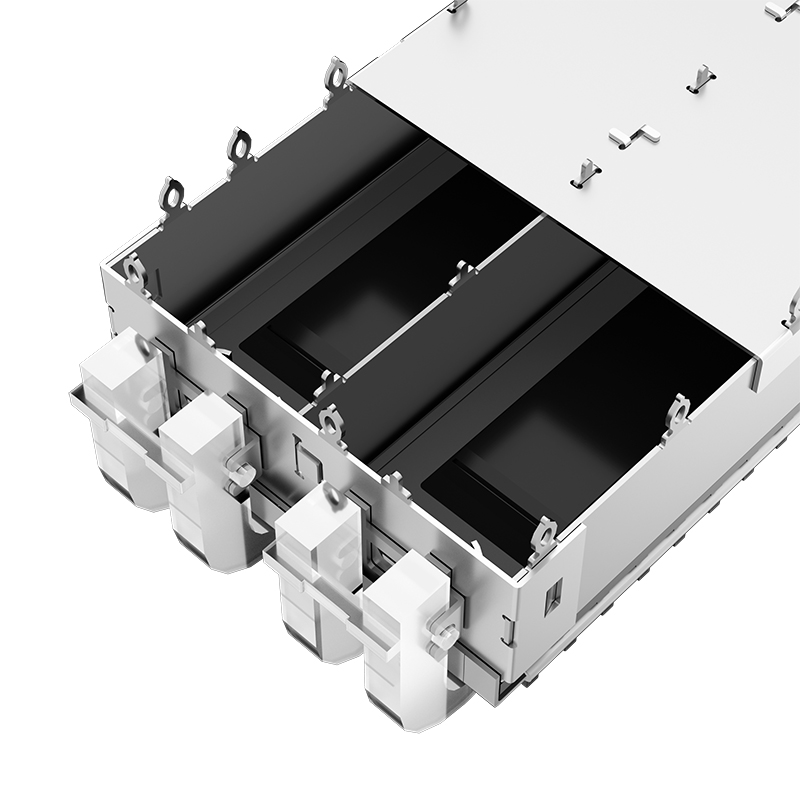 2198226-2 TE Compatible Ganged 1x2 Ports Light Pipe Press-Fit SFP+ Cage With Heatsink