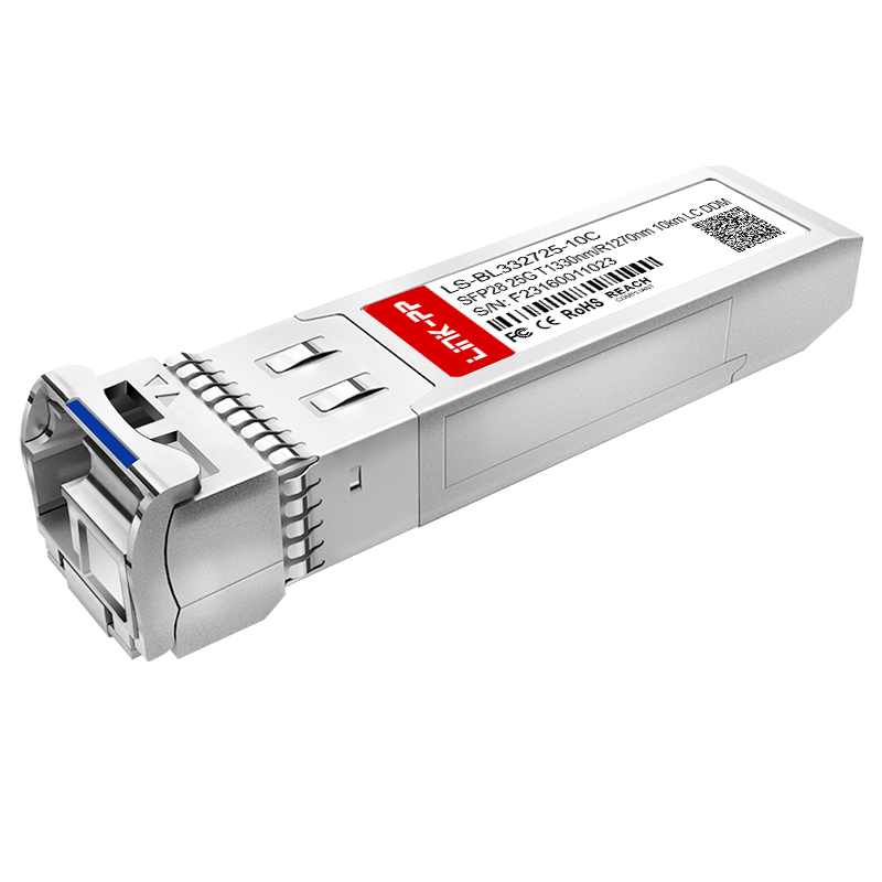 Bidirectional Optical Module 1330nm-TX/1270nm-RX Single Mode SFP28 25G BiDi Transceiver 10km
