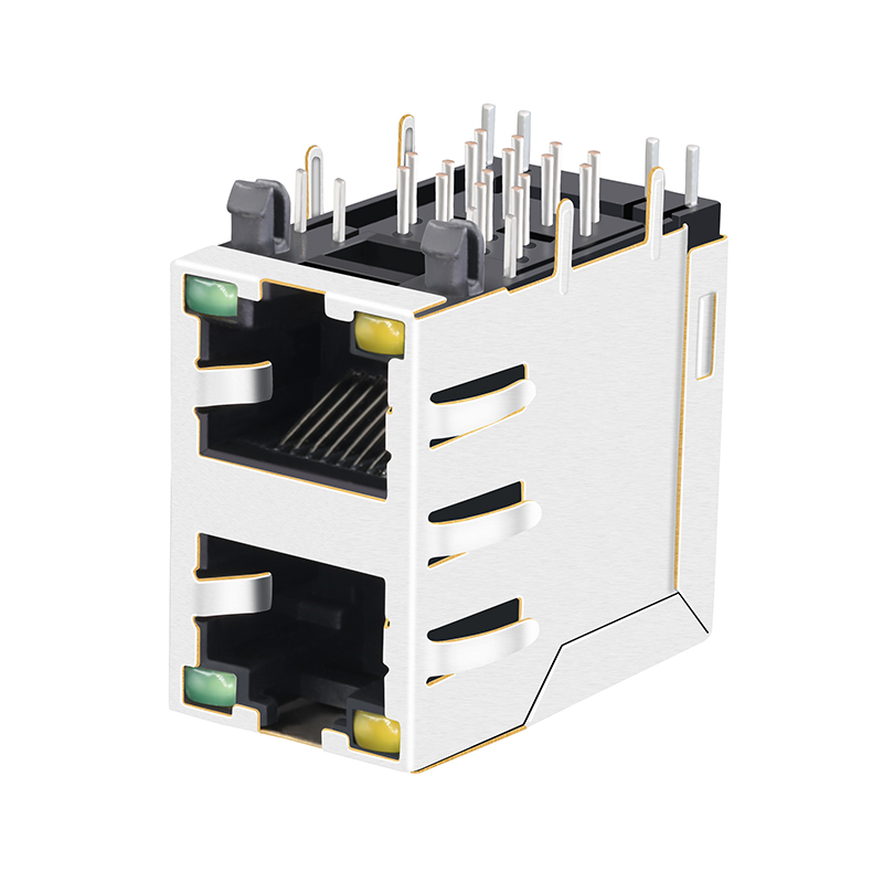 RJSAE-5381-02 615016245421 With G/Y Leds 2X1 Port RJ45 Connector Jack Without Magnetics