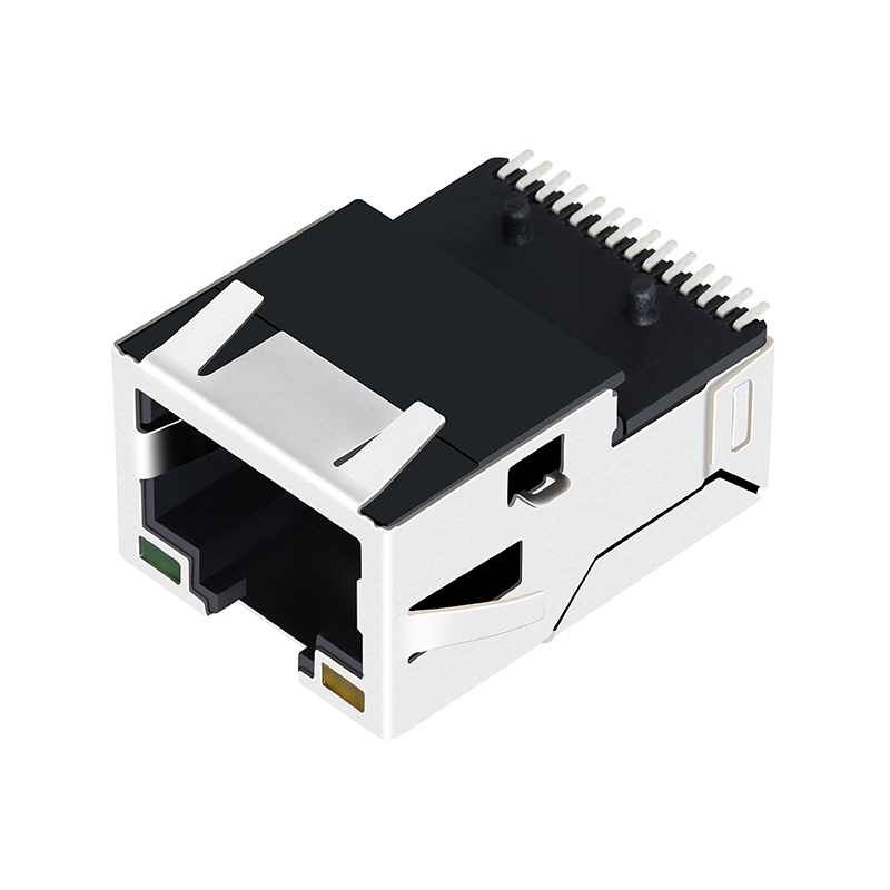 7498111120 Tab up 10/100/1000 Base-t Magnetic Ethernet Female SMT Surface Mount RJ45 Jack With Leds