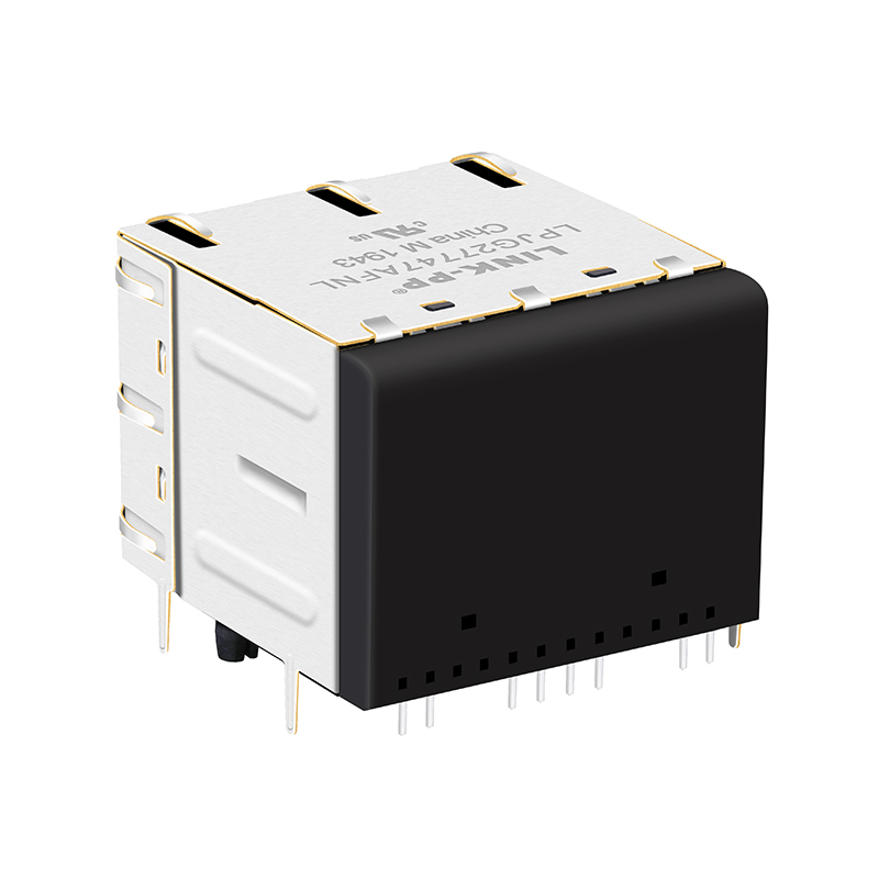 JX20-0252NL 2X2 Port Led Light 8P8C Integrated Magnetic Modular Magjack RJ 45 Connector Jacks