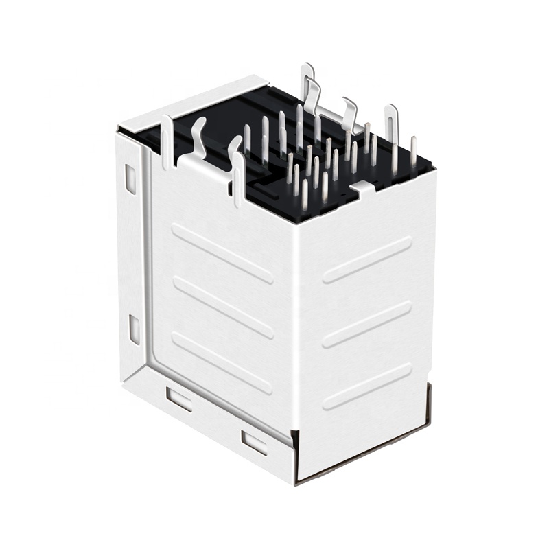 45F-10101DYD2NL JW0-0009NL C893-1AX1-E1 Magnetic RJ45 Connector Jack With Dual USB