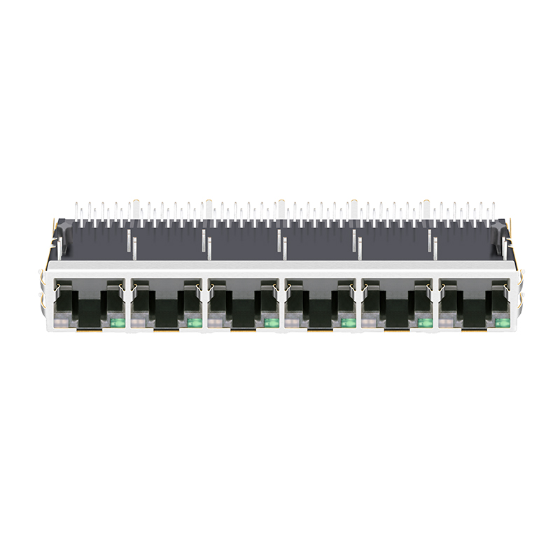 JG0-0070NL PCB Mount 1000 Base-T 10 Pin 1x6 Port Shielded Connectors Ethernet RJ45 Magjack