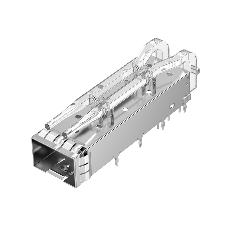 2170193-1 TE Replacement Through Hole EMI Shielded Press-Fit SFP+ Cage With Light Pipe