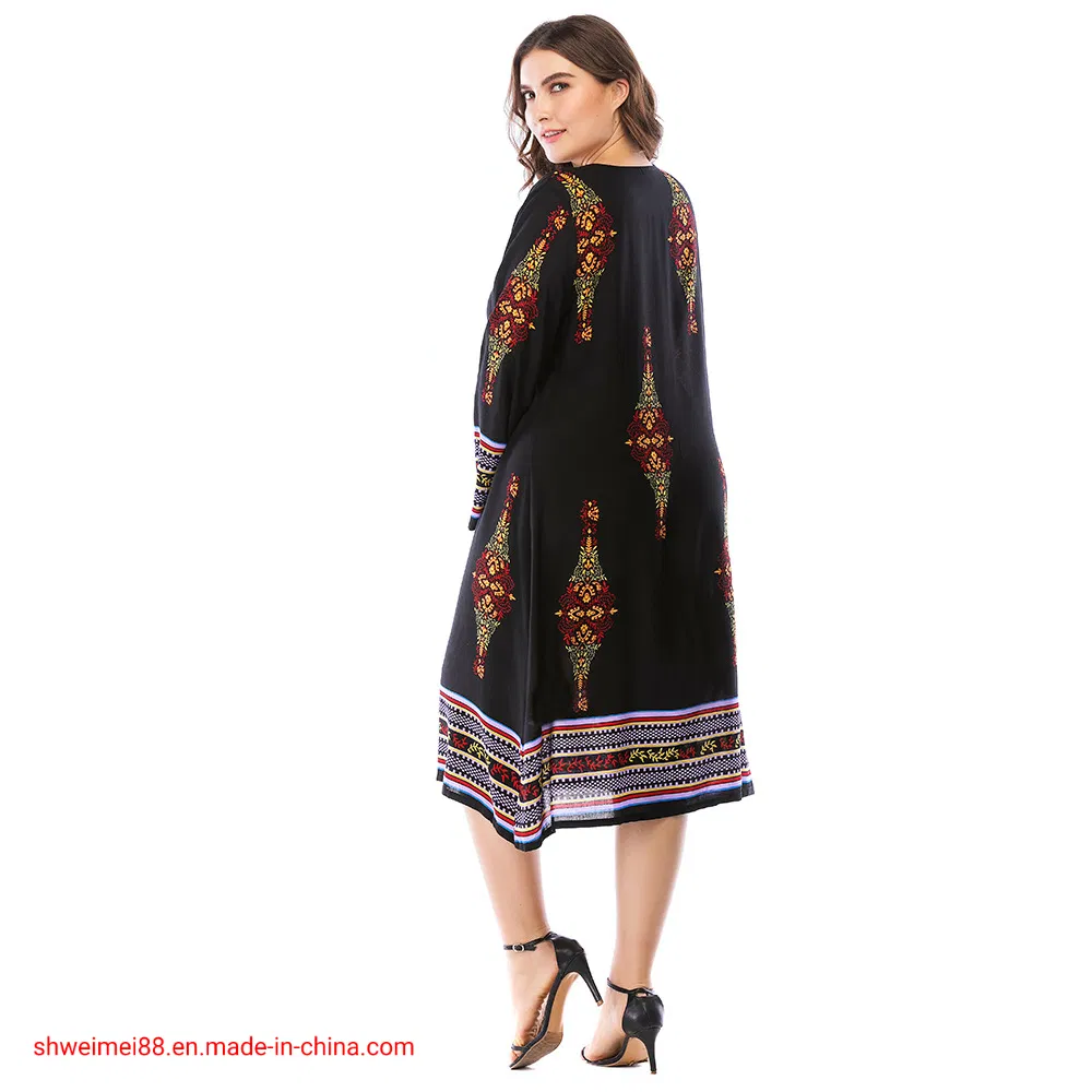 Vestido Chiffon Floral Plus Size para Mulheres, Vestido Casual de Praia, Vestido Mini MIDI