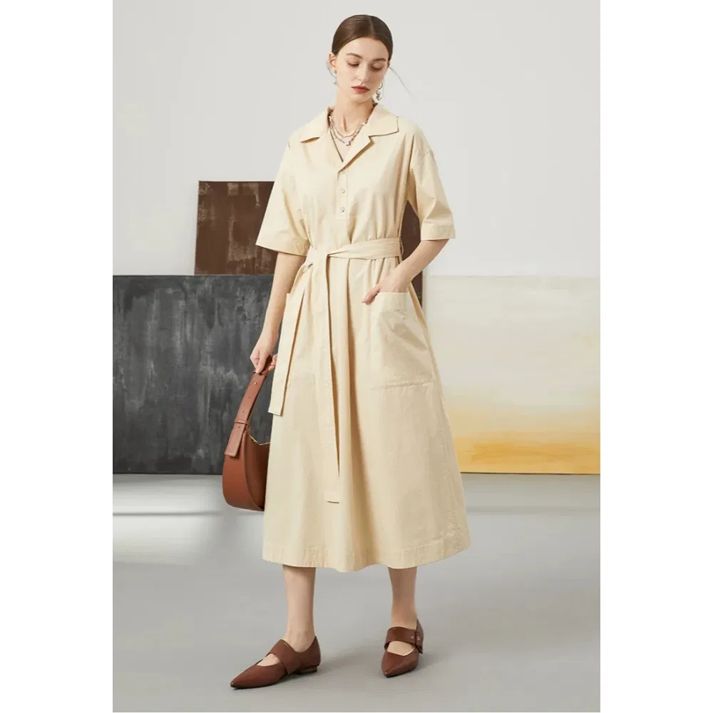 Vestido Maxi Branco de Algodão Sem Mangas para Trabalho Escritório Casual Elegante para Mulheres Nova Chegada Design de Alta Qualidade