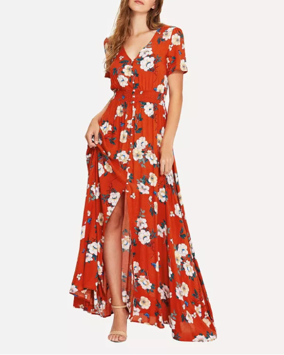 Vestido Maxi de Praia Elegante