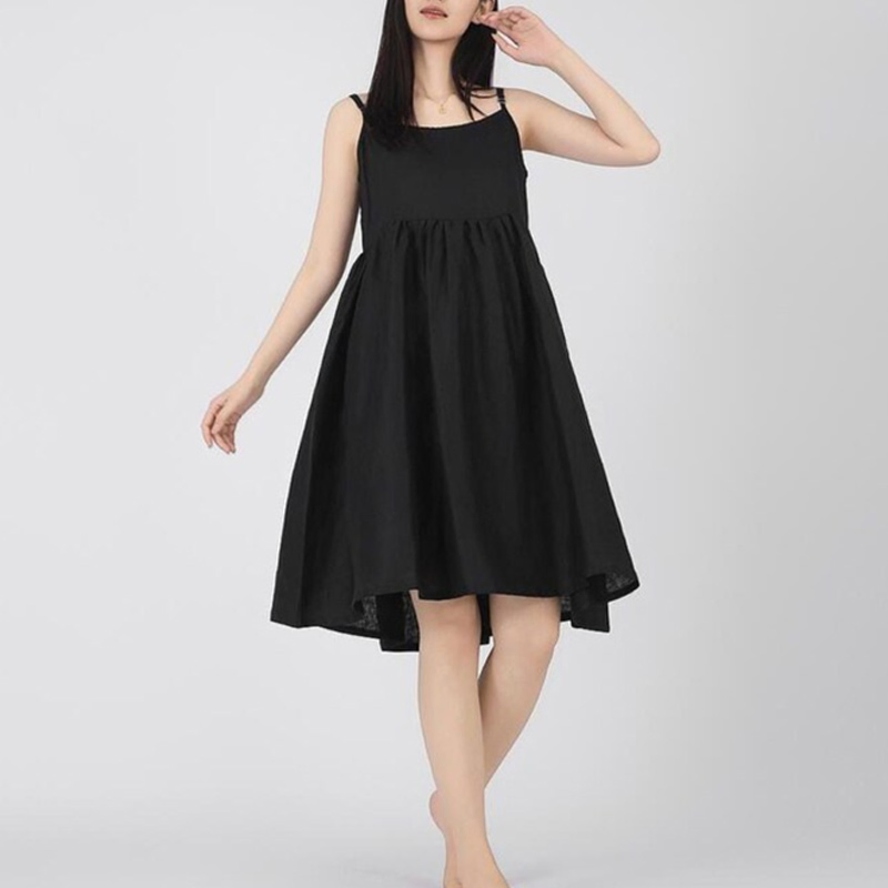 Vestido de Casaco de Linho Chic para Uso Casual e Formal