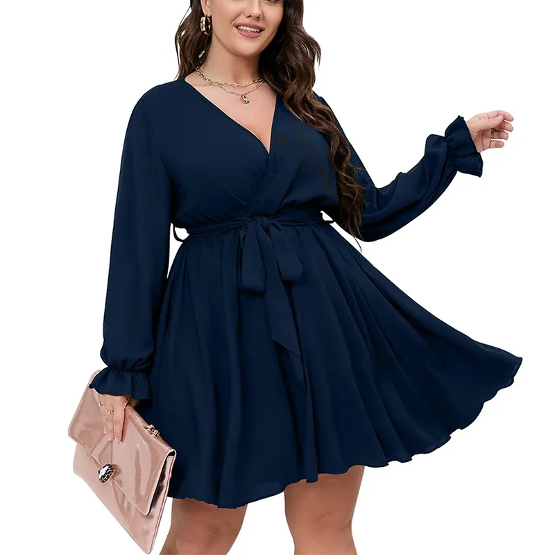 Vestido Casual Dia Manga Comprida