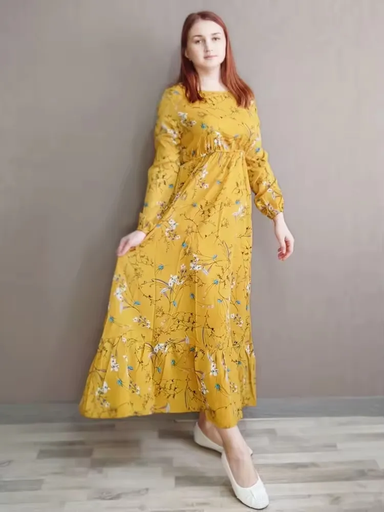 Vestido Maxi Boho de Primavera Verão para Mulheres Airy