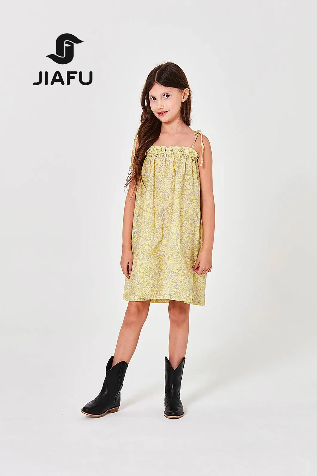 Vestido Estiloso de Verão para Crianças com Suspensórios - Vestido Casual Confortável Personalizado com Estampa Floral para Meninas na Praia