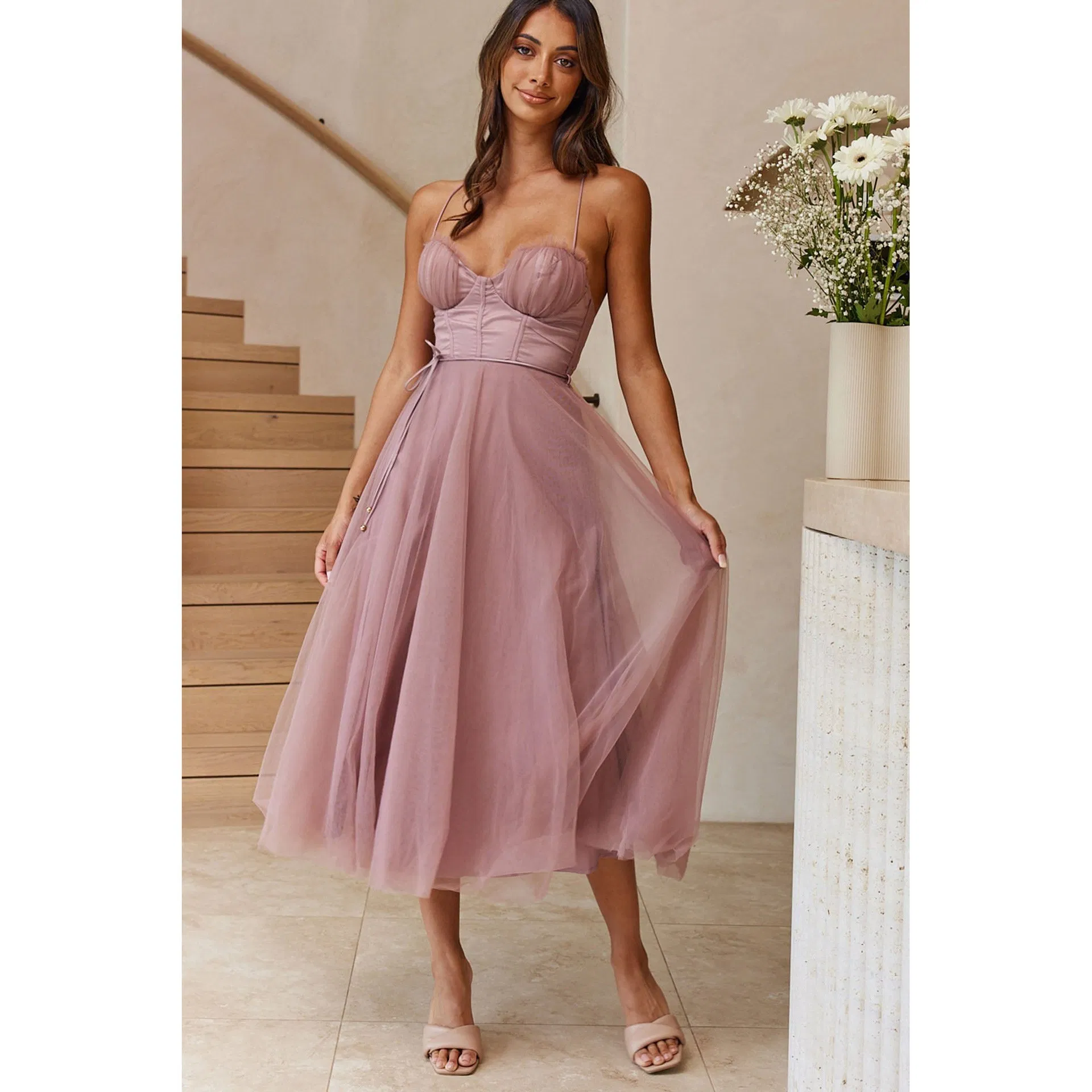Vestidos Casuais Bandeau Elegantes para Mulheres - Estilos de Primavera e Verão