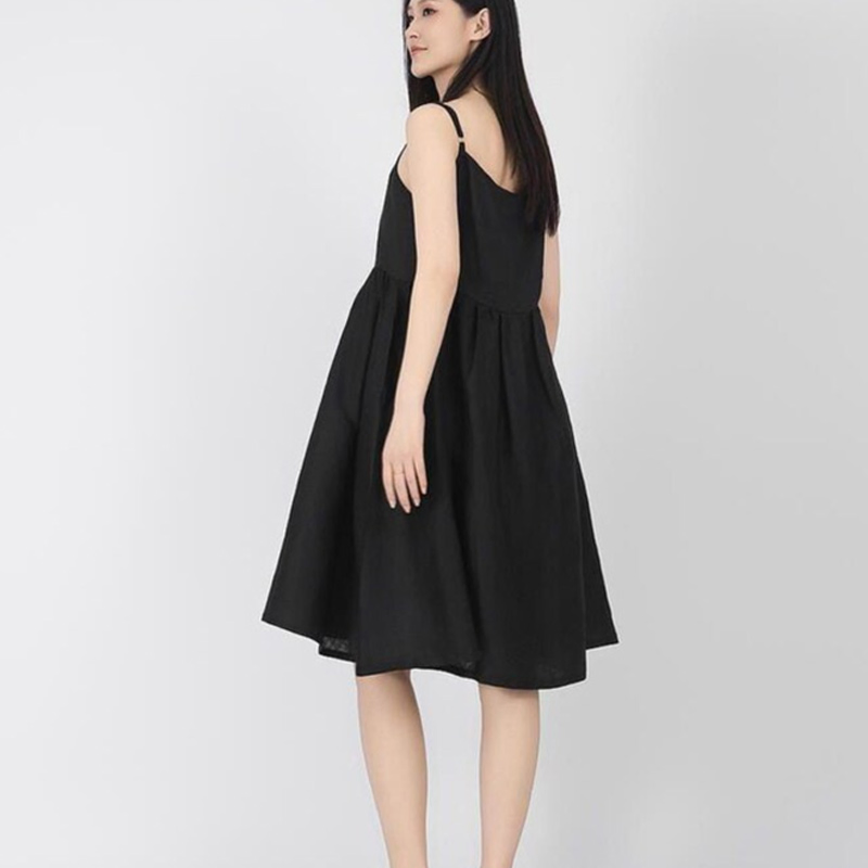 Vestido de Casaco de Linho Chic para Uso Casual e Formal
