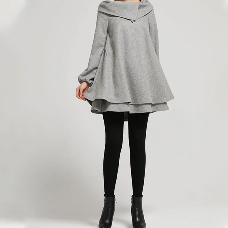 Vestido Tunic Inverno Estiloso para Uso Casual Diário