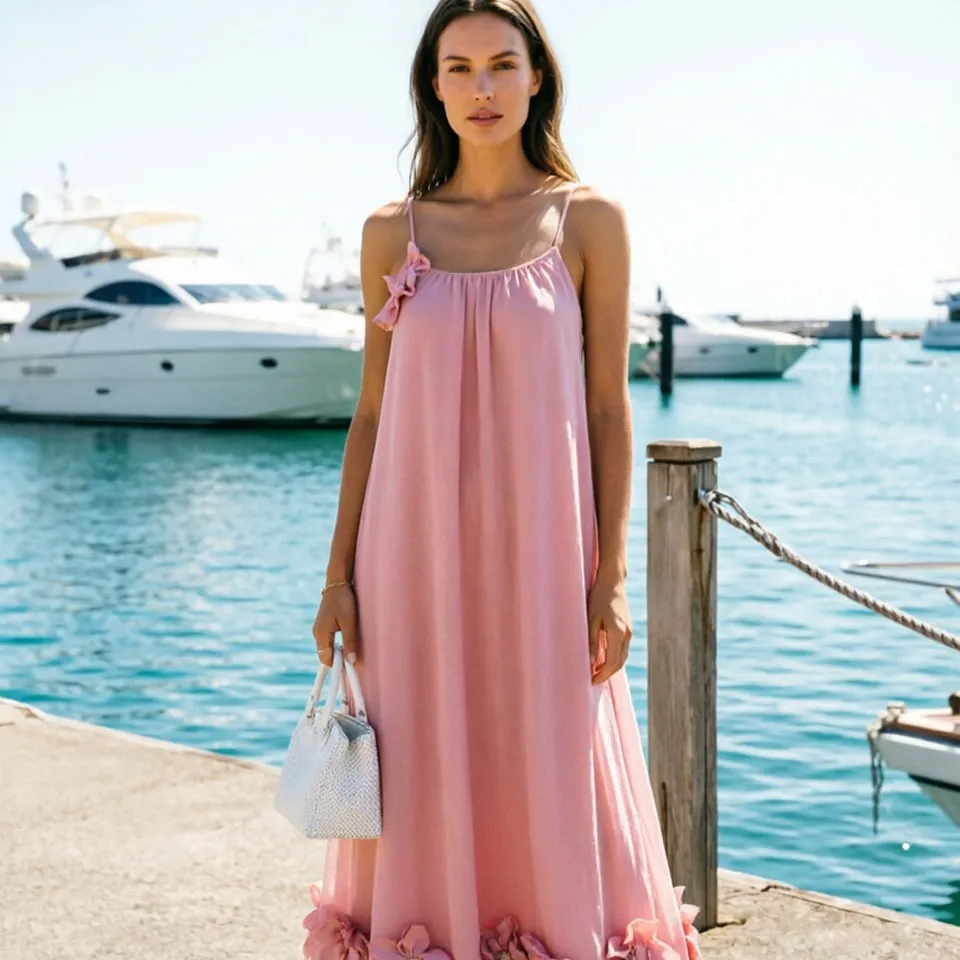Vestido Floral Elegante para Mulheres Primavera Verão Casual