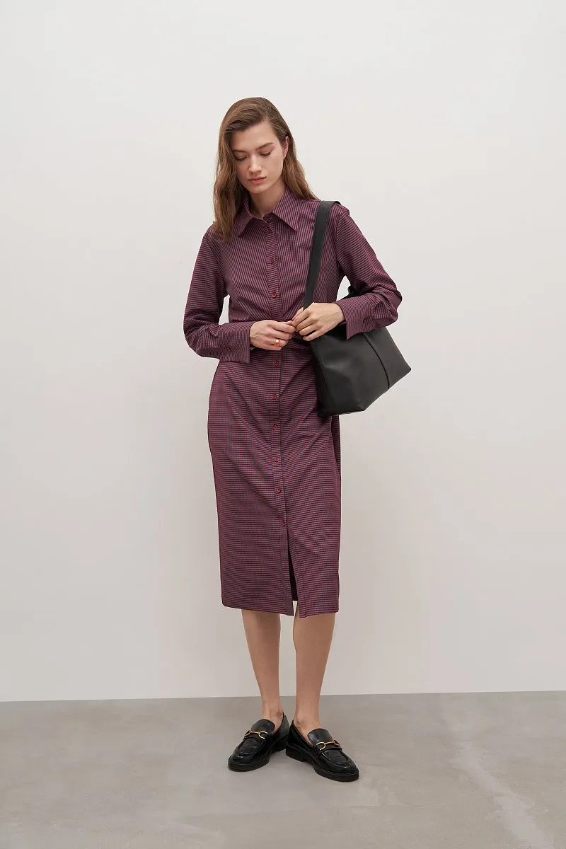 Vestido Casual Longo Feminino Estilo Camiseta Popular por Atacado com Pregas na Cintura