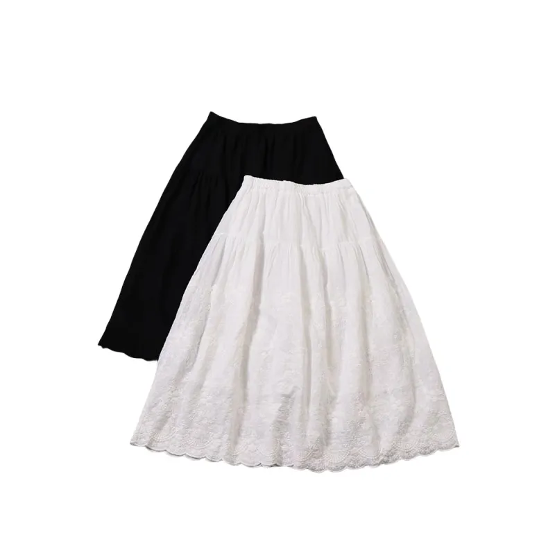 C07 Moda de Segunda Mão Vestido Longo Casual de Algodão de Cintura Alta para o Verão em Fábrica de Atacado Usada Venda Quente Saia Confortável