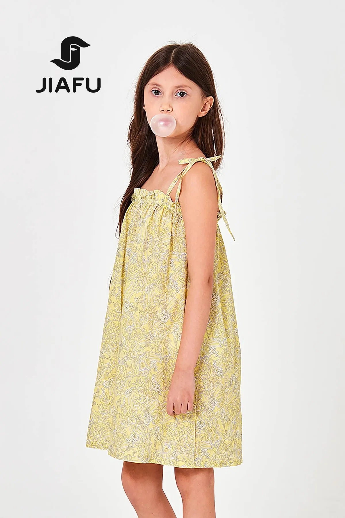 Vestido Estiloso de Verão para Crianças com Suspensórios - Vestido Casual Confortável Personalizado com Estampa Floral para Meninas na Praia