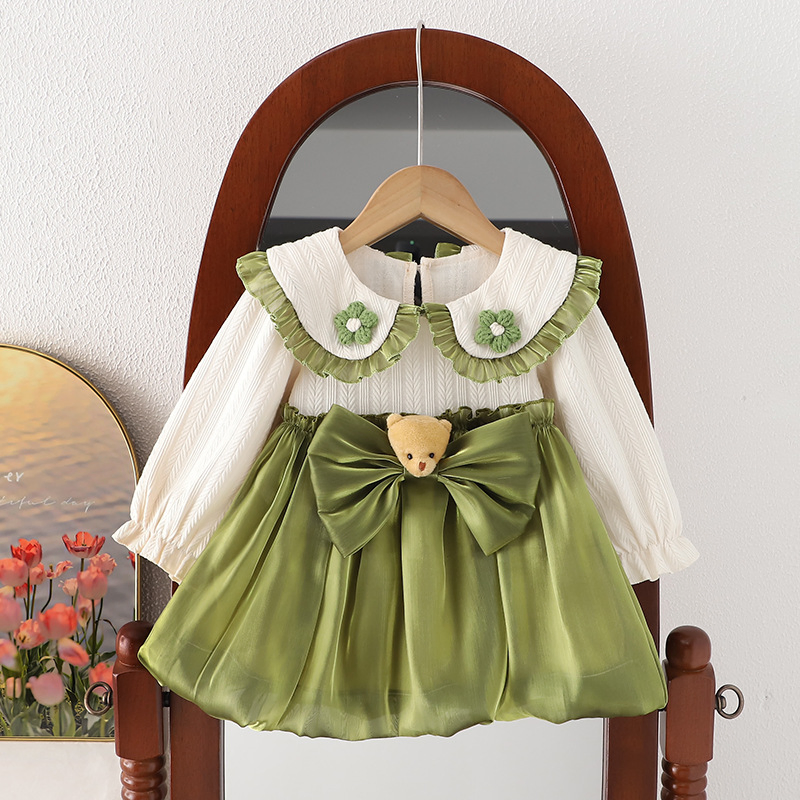 Vestido Floral de Verão para Meninas Roupas Casuais para Bebês Vestido de Aniversário Infantil Fashion e Saia Atacado
