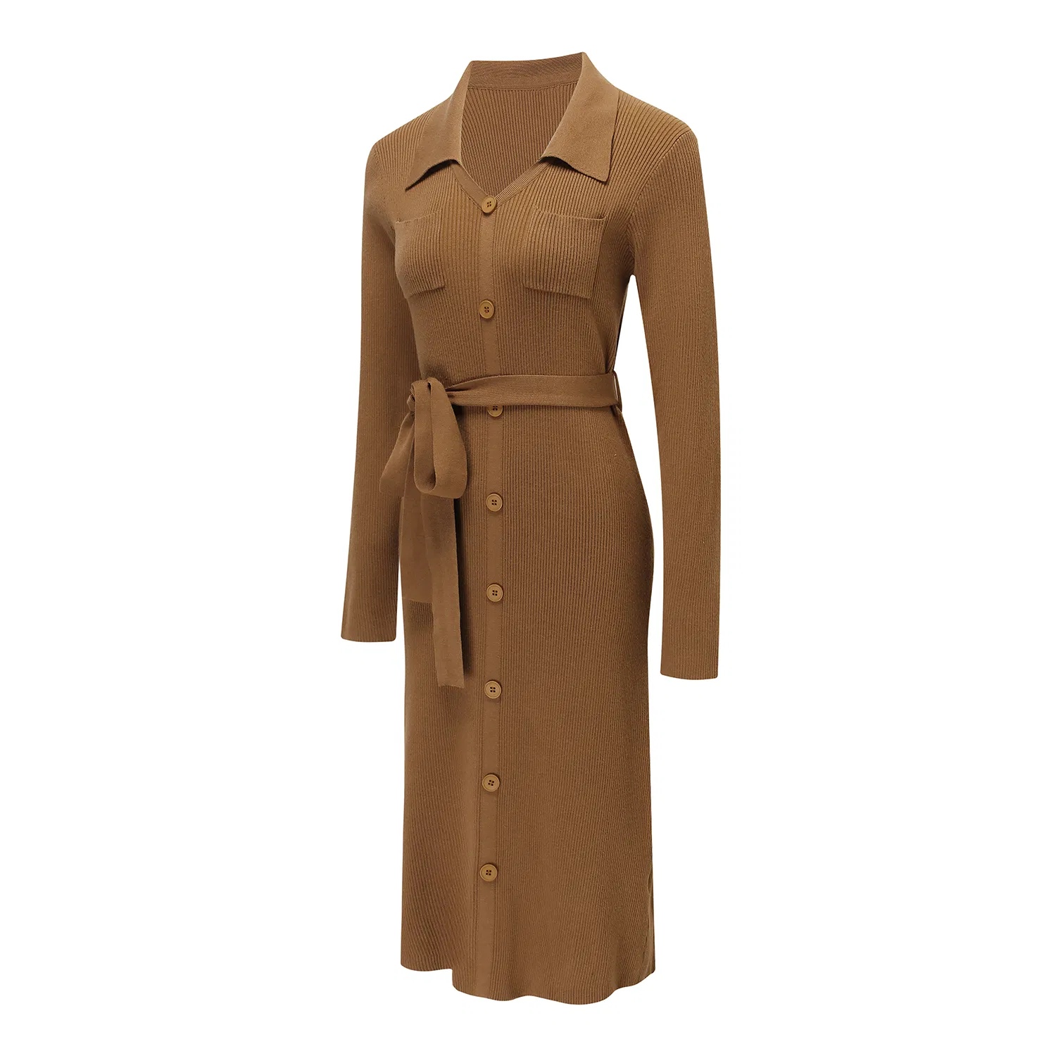 Detalhe do vestido de malha midi 2