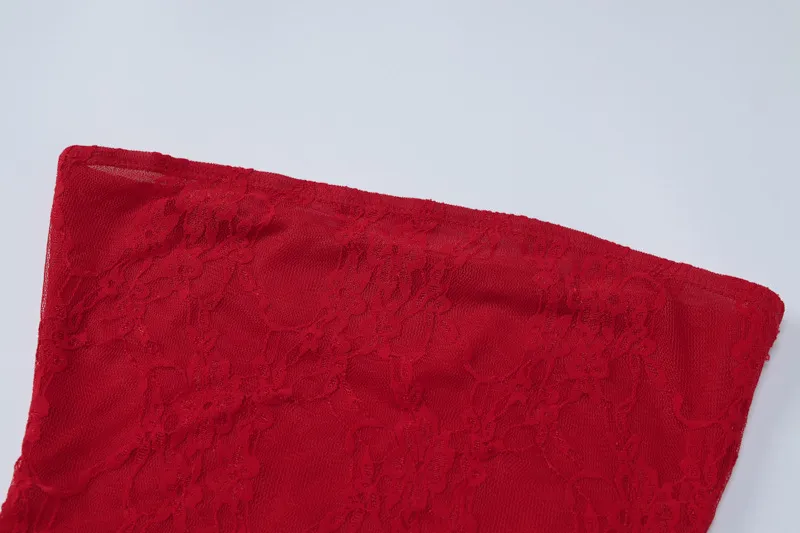 Novo Vestido Envolvente de Renda Sexy com Meias de Seda para Looks Casuais